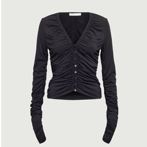 Oak+Fort V Neck Ruched Top